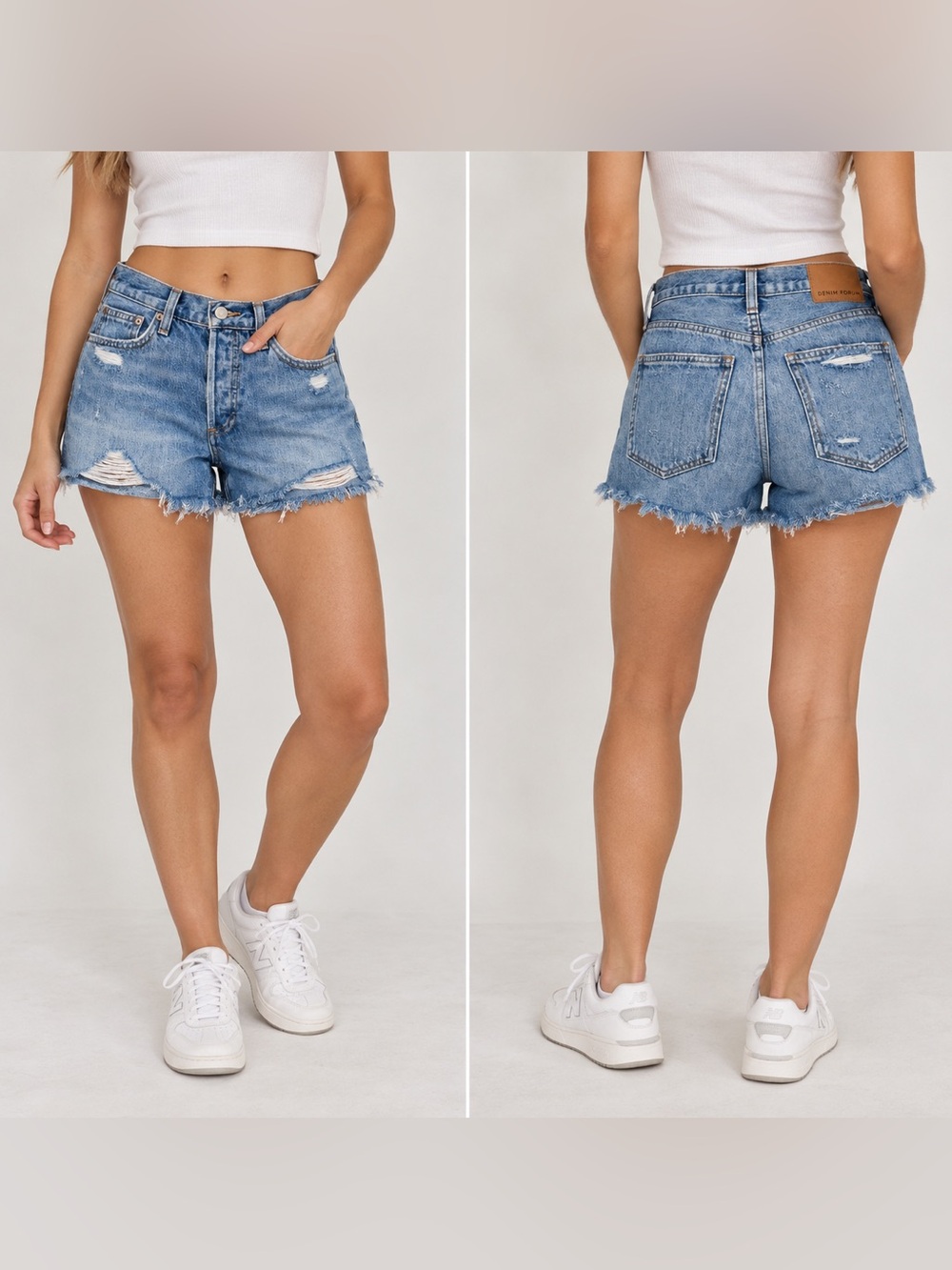 Aritzia Denim Forum The Ex Boyfriend Distressed Denim Shorts Size 23